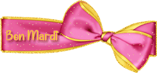 Gif animé Bon mardi ruban rose